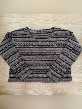 Peruvian Connection Alpaca Cotton Wool Silk Blend knit pullover sweater